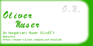 oliver muser business card